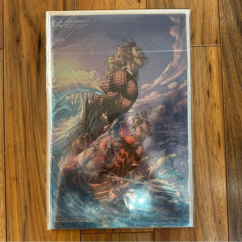 AQUAMEN #1 JIM LEE LTD 1000 FOIL FAN EXPO EXCLUSIVE 2022 SEALED